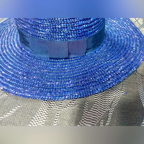 Brixton - Joanna Hat- Wide-brim Straw  Hat - Pacific Blue w/ Purple Undertones. - Picture 16 of 16